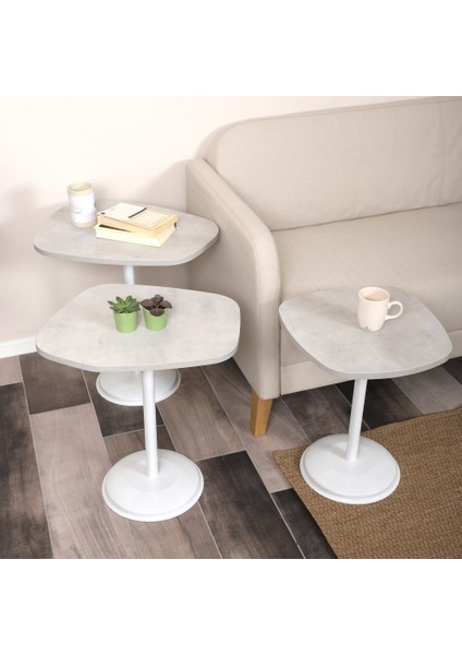 Silvavera Zigon Sehpa Mdf Tabla Alt Mekanizma Demir Beyaz Renk fırsatları