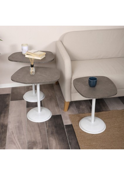 Silvavera Zigon Sehpa Mdf Tabla Alt Mekanizma Demir Beyaz Renk fırsatları