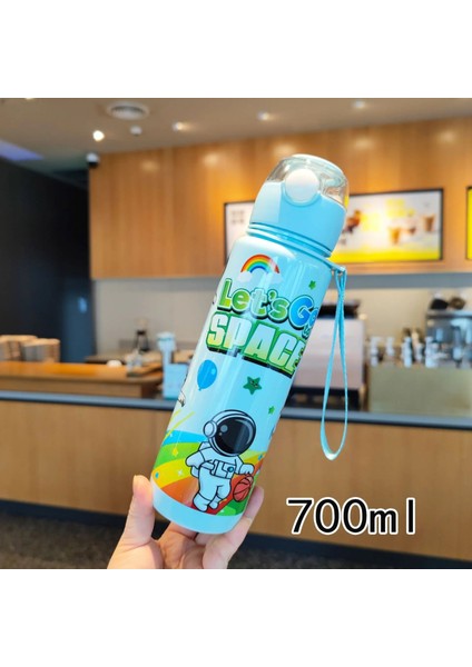 Astronot 700ML Su Matarası Su Şişesi Suluk Bpa Içermez Suluk (Sticker Hediyeli)