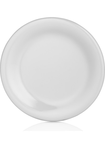 2117.PW - Soft 6'lı Beyaz Yuvarlak Tatlı ve Pasta Tabak Seti 17 Cm, Thermoset Melamin
