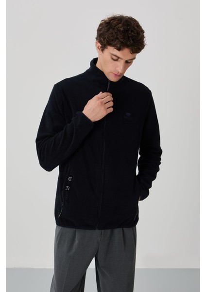 Standart Kalıp Dik Yaka 2li Paket Siyah-Camel Erkek Polar Sweatshirt - 87992 modelleri