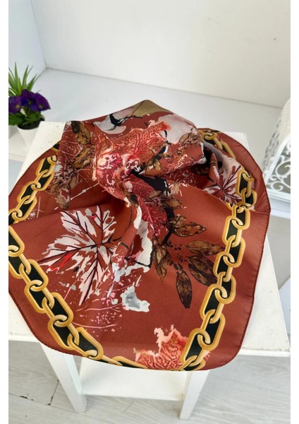 Kare Zincir Desenli Bandana Kiremit