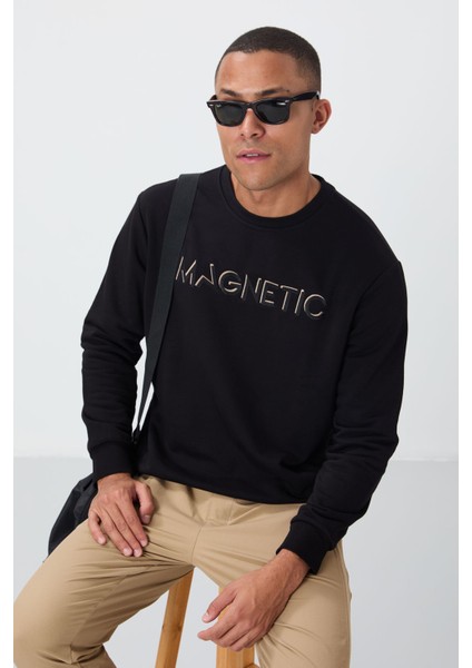 Rahat Form O Yaka 2li Paket Siyah-Camel Erkek Sweatshirt - 88020 fırsatları