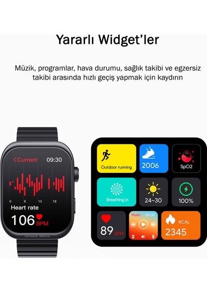 Sw-1u Akıllı Saat 1 Ultra 2.0 Inç Amoled Ekran 15 Gün Pil Ömrü IP67 Siyah ve Turuncu indirimleri