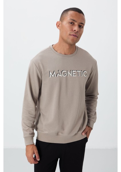 Rahat Form O Yaka 2li Paket Siyah-Camel Erkek Sweatshirt - 88020 indirimleri