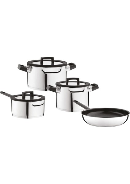 Essentials 7 Parça 18/10 Paslanmaz Çelik Tencere Seti