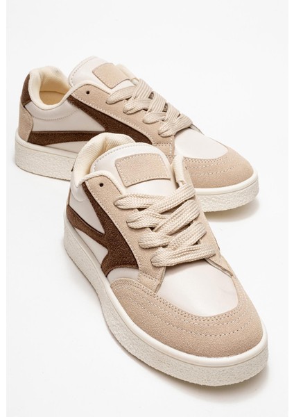 Kadın Anorak Spor Ayakkabı Bej Kahve