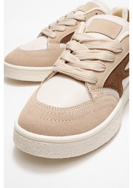 Kadın Anorak Spor Ayakkabı Bej Kahve modelleri