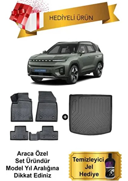 Ssangyong Torres Evx Elektrikli 2023 Sonrası 3D Havuzlu Paspas ve Bagaj Havuzu Set (Hediyeli)