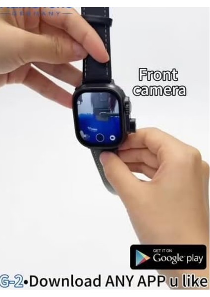 5g Android Akıllı Saat 5g Sım Destekli Dahili Kamera Gps ve 2 Çift Kayış Bayanlar ve Erkekler Için Tasarlanmıştır (Siyah) modelleri