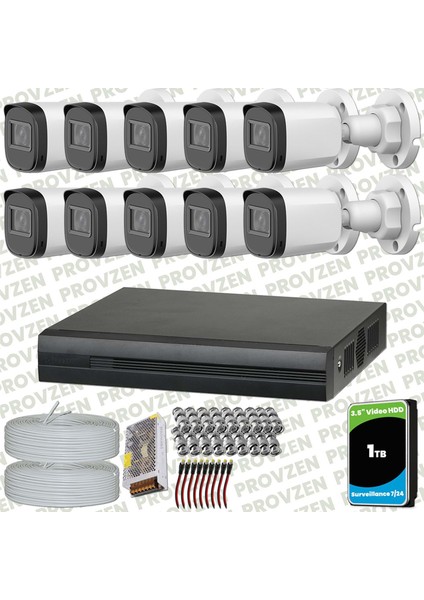 Dahua Full Hd 10 Kameralı Güvenlik Kamerası + 1tb HDD
