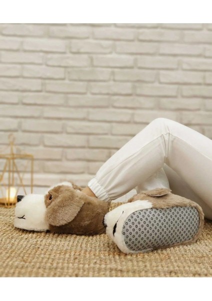 Konfor Sevimli Köpek Figürlü Peluş Panduf Ünisex Hayvanlı Panduf fiyatları