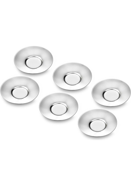 Auro 6'lı Çelik Çay Tabağı