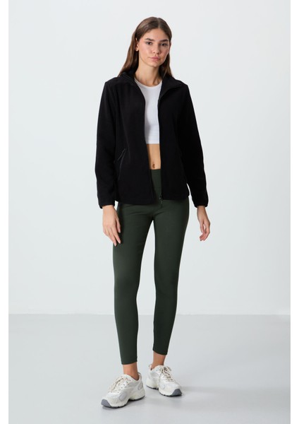 Rahat Form Dik Yaka 2li Paket Siyah-Çağla Kadın Polar Sweatshirt - 97173 fiyatları