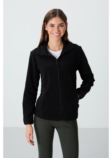 Rahat Form Dik Yaka 2li Paket Siyah-Gül Kurusu Kadın Polar Sweatshirt - 97173 fiyatları