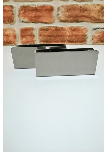 Çelik Dikdörtgen Peçetelik - Masa Üstü Peçetelik - 2 Adet