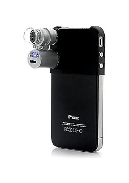 Iphone5 Için Uyumlu Kapaklı Lens Mikroskop Taşınabilir Mini Cep Boyutu LED Mikroskop NO.9882IP5II