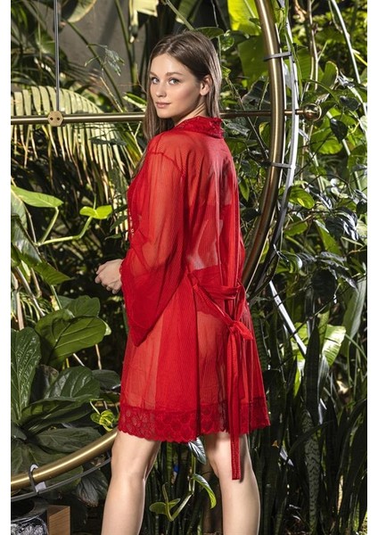 Transparan Mini Boy Sabahlık Kırmızı (BRF11340) fiyatları