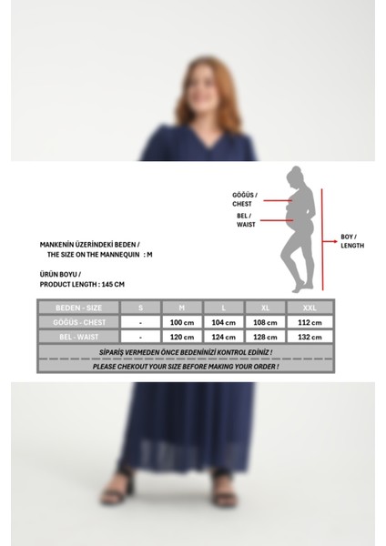 Hamile Içi Astarli Şifon Elbise Bel Bağcık ve Önden Açılan Düğmeleri Detaylı (Emzirme) indirimleri