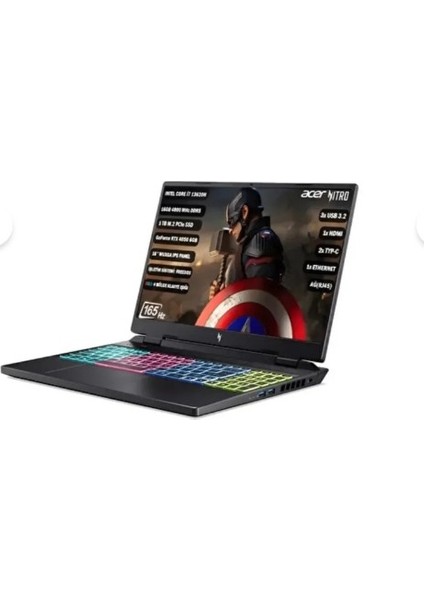 NITRO16 Intel Core I7-13620H 16GB 1tb SSD RTX4050 140W 16" Wuxga IPS 165Hz Dos Rgb NH.QJMEY.007 fiyatları