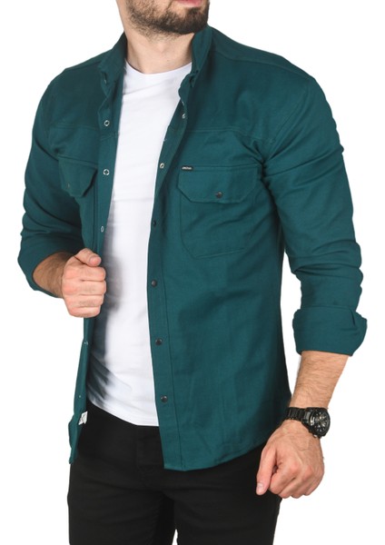 Slim Fit Dar Kesim Pamuklu Spor Gömlek Jakar Kumaş Likralı Gömlek 2500423 fiyatları