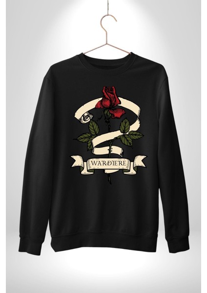 Gözlüklü Kedi Çift Tasarım Erkek Kadın Unisex Dijital Baskılı Siyah Sweatshirt