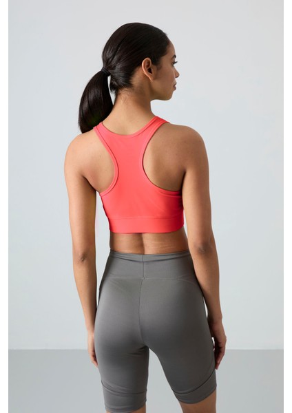Neon Pembe Sırt Detaylı Dar Kalıp U Yaka Kadın Spor Büstiyer - 97120 indirimleri