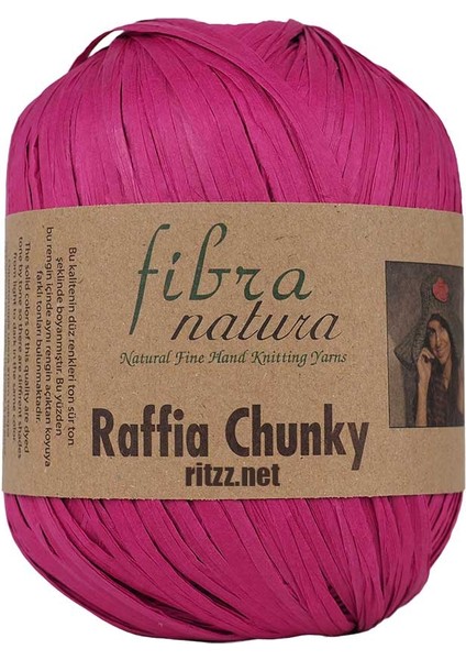 Fibra Natura Raffia Chunky 114-33 Fuşya