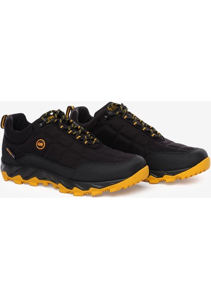 Erkek Siyah Sarı Hakiki Deri Su Geçirmez Ayakkabı 5K1GA00171L