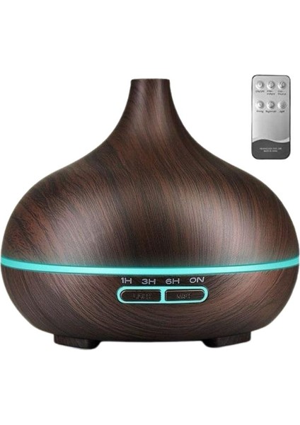 H2O Kumandalı Hava Nemlendirici Difüzör 550 ml Koyu Ahşap