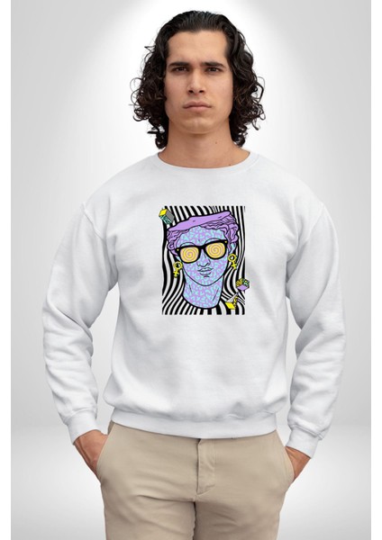 Sadece Piskoloji Erkek Kadın Unisex Dijital Baskılı Beyaz Sweatshirt fırsatları
