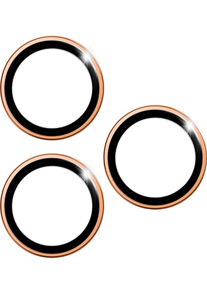 iPhone 17 Pro Max Uyumlu Wiwu LG-003 Lens Guard Safir Kamera Lens Koruyucu Turuncu