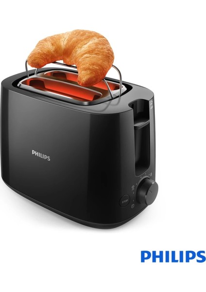 Daily Collection Geniş Yuvalı Ekmek Kızartma Makinesi, 8 Kızartma Ayarı, HD2581/90