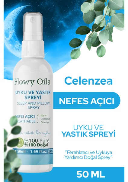 Uyku ve Yastık Spreyi Okaliptus, Nane, Biberiye Breathable Sleep And Pıllow Spray 50 ml