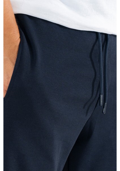 Erkek Lacivert Jogger Eşofman Altı Duble Paça Spor Rahat Pantolon