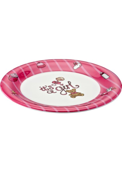 2119BP.PW - Soft 2'li Yuvarlak Bebek Tabak Seti 19 Cm, Thermoset Melamin