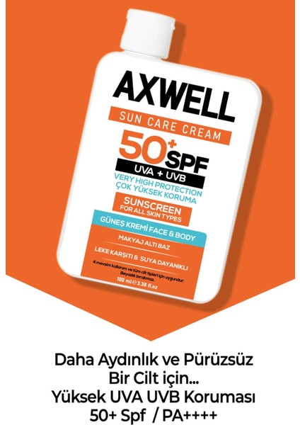 Güneş Kremi SPF 50+ 100 ml Tüm Cilt Tipleri İçin Yüksek UVA UVB Koruma Suya Dayanıklı fırsatları