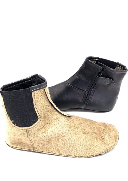 Hakiki Deri Kürklü Sıcak Astar Fermuar ve Lastikli Yumuşak Mest fiyatları