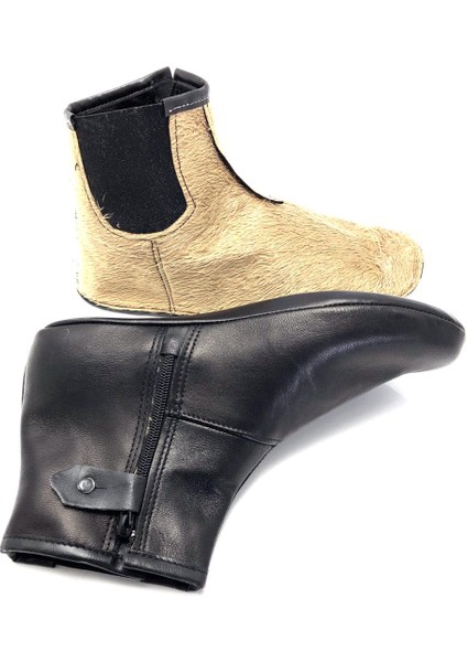 Hakiki Deri Kürklü Sıcak Astar Fermuar ve Lastikli Yumuşak Mest modelleri