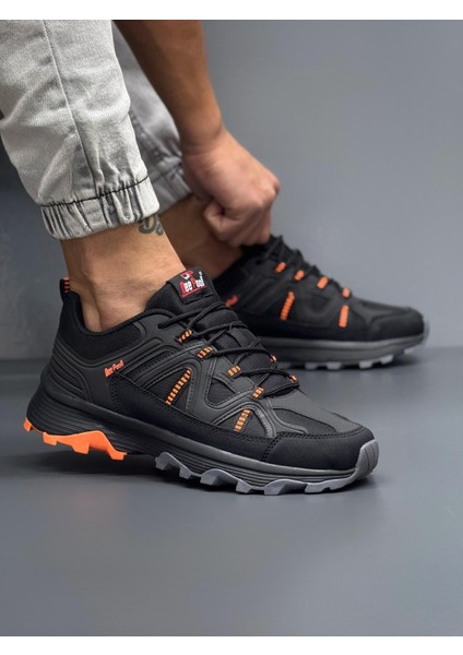Su Geçirmez Dayanıklı Phylon Taban Ayakkabı-Siyah-Oranj