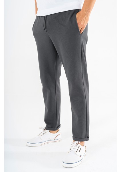 Erkek Füme Jogger Eşofman Altı Duble Paça Spor Rahat Pantolon modelleri