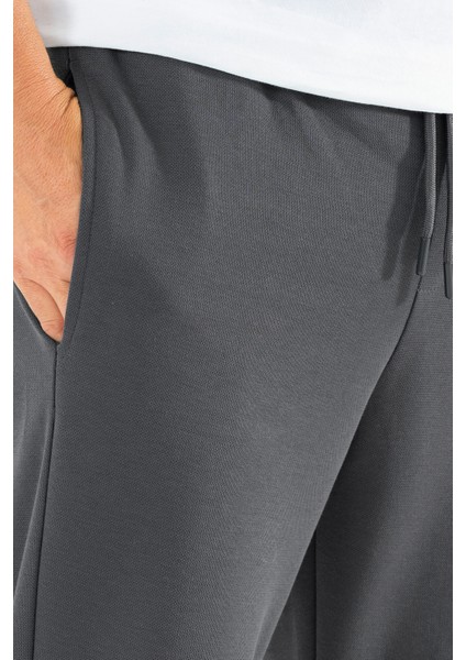 Erkek Füme Jogger Eşofman Altı Duble Paça Spor Rahat Pantolon