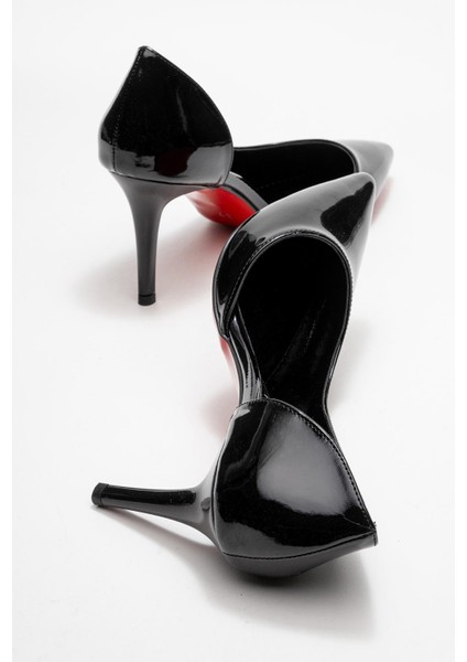 Kadın Topuklu Ayakkabı Siyah Rugan fırsatları