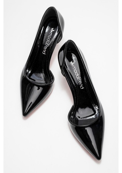 Kadın Topuklu Ayakkabı Siyah Rugan indirimleri