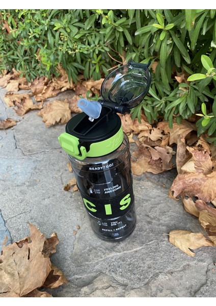 Motivasyon Matarası Şeffaf 800ML Suluk Su Şişesi Spor Matarası Bpa Içermaz (Askılı) modelleri
