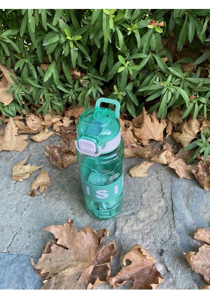 Motivasyon Matarası Şeffaf 800ML Suluk Su Şişesi Spor Matarası Bpa Içermaz (Askılı)