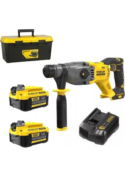 Fatmax SFMCH900 V20 Şarjlı Kırıcı-Delici Matkap Seti (2x 4.0AH Akü, Şarj Cihazı ve Çanta)