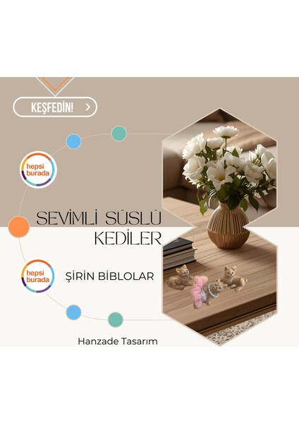 Sevimli Süslü Şirin Kedi Bibloları fiyatları