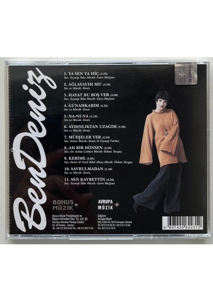 Bendeniz Ağlıyayımmı Ya Sen Ya Hiç CD (Orijnal 2011 Baskı Cd) fiyatları