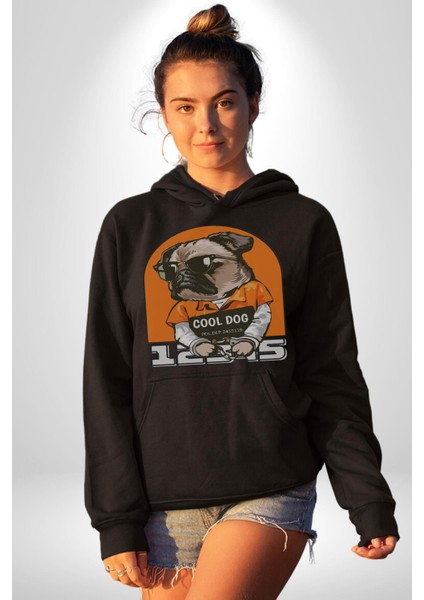 Cool Köpek Hapishane Güneş Gözlük Erkek Kadın Siyah Dijital Baskılı Kapüşonlu Sweatshirt Hoodie fiyatları